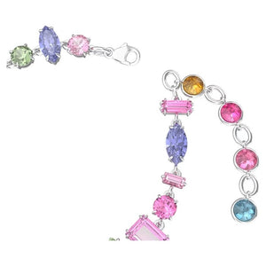 Gema bracelet Multicolored, Rhodium plated