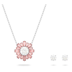 Sunshine set Pink, Rhodium plated