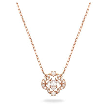 Load image into Gallery viewer, Swarovski Sparkling Dance necklace White, Rose gold-tone plated