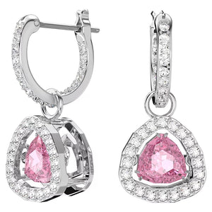 Millenia set Trilliant cut, Pink, Rhodium plated