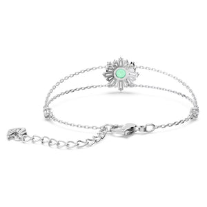 Sunshine bracelet Green, Rhodium plated