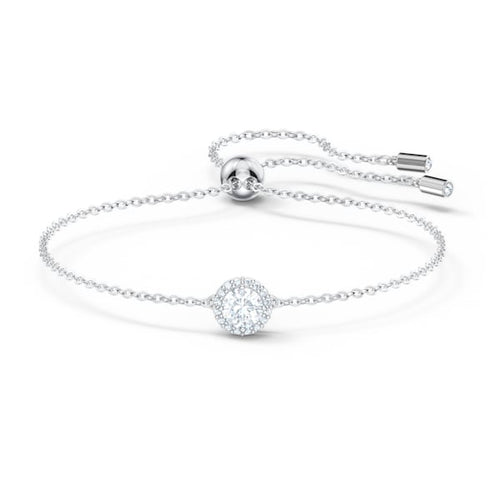 Swarovski Angelic Round Bracelet, White, Rhodium plated