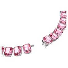 Load image into Gallery viewer, Millenia necklace Octagon cut, Pink, Rhodium plated