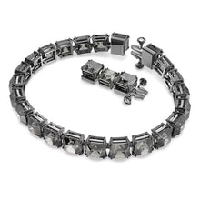 Load image into Gallery viewer, Millenia bracelet Square cut, Gray, Ruthenium plated