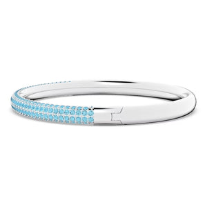 Stone bangle Blue, Stainless Steel