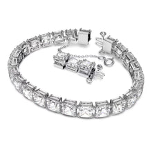 Load image into Gallery viewer, Millenia bracelet Square cut, Small, White, Rhodium plated