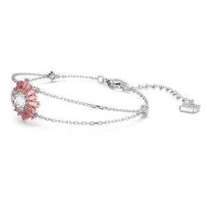 Sunshine bracelet Pink, Rhodium plated