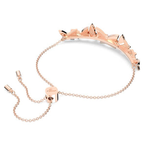 Lilia bracelet Butterfly, White, Rose gold-tone plated