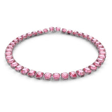 Load image into Gallery viewer, Millenia necklace Octagon cut, Pink, Rhodium plated