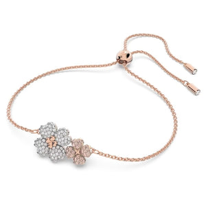 Latisha bracelet Flower, Multicolored, Rose gold-tone plated