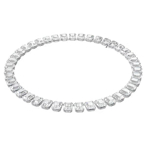 Millenia necklace Octagon cut, White, Rhodium plated