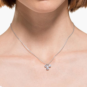 Swarovski Attract Cluster Pendant, White, Rhodium plated