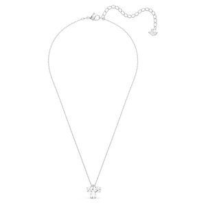 Swarovski Attract Cluster Pendant, White, Rhodium plated