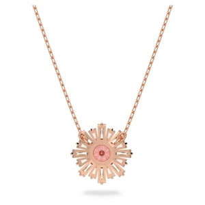 Sunshine pendant Pink, Rose gold-tone plated