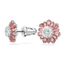 Load image into Gallery viewer, Sunshine stud earrings Pink, Rhodium plated