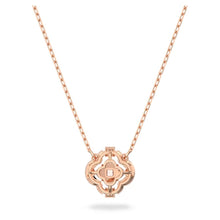 Load image into Gallery viewer, Swarovski Sparkling Dance necklace White, Rose gold-tone plated