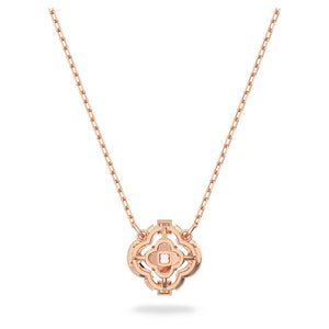 Swarovski Sparkling Dance necklace White, Rose gold-tone plated