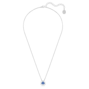 Millenia necklace Blue, Rhodium plated