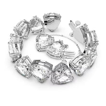 Load image into Gallery viewer, Millenia bracelet Trilliant cut, White, Rhodium plated