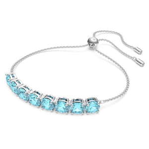 Exalta bracelet Blue, Rhodium plated