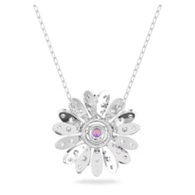 Load image into Gallery viewer, Eternal Flower pendant Flower, Pink, Rhodium plated