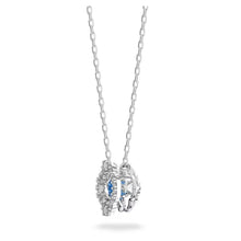 Load image into Gallery viewer, Swarovski Sparkling Dance necklace Blue, Rhodium plated