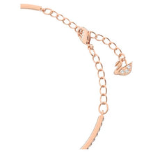 Load image into Gallery viewer, Swarovski Sparkling Dance Oval bracelet Round cut, Red, Rose gold-tone plated