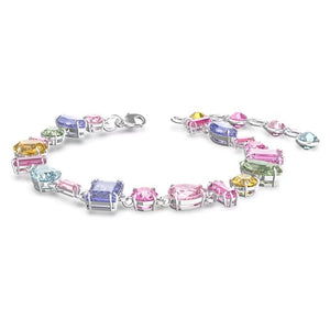 Gema bracelet Multicolored, Rhodium plated