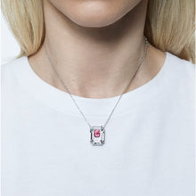 Load image into Gallery viewer, Swarovski Chroma necklace Pink, Rhodium plated