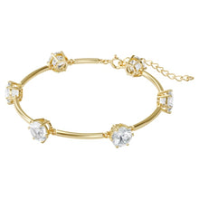 Load image into Gallery viewer, Swarovski Constella bracelet White, Gold-tone plated