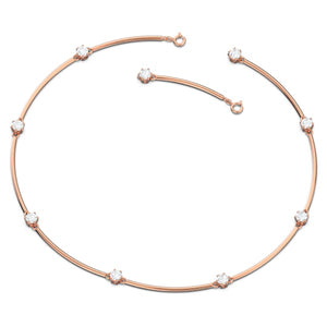 Swarovski Constella necklace White, Rose-gold tone plated