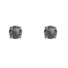 Load image into Gallery viewer, Swarovski Men&#39;s Sleek Stud Pierced Earrings Gray, Ruthenium plated