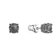 Load image into Gallery viewer, Swarovski Men&#39;s Sleek Stud Pierced Earrings Gray, Ruthenium plated