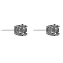 Load image into Gallery viewer, Swarovski Men&#39;s Sleek Stud Pierced Earrings Gray, Ruthenium plated