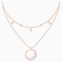 Load image into Gallery viewer, NORTH NECKLACE, WHITE, ROSE-GOLD TONE PLATED