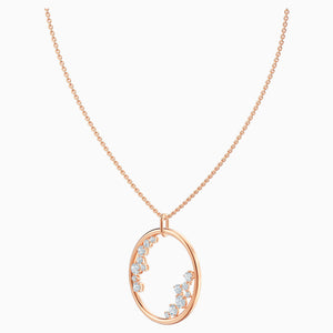 NORTH NECKLACE, WHITE, ROSE-GOLD TONE PLATED