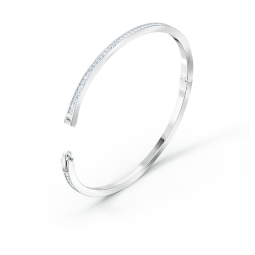 Swarovski Rare Bangle, White, Rhodium plated