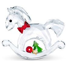 Load image into Gallery viewer, Swarovski Rocking Horse – Happy Holidays