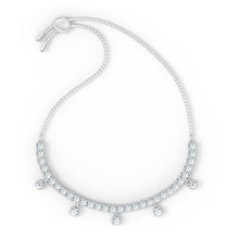 Load image into Gallery viewer, Swarovski Subtle Drops Bracelet, White, Rhodium plated