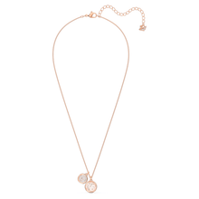 Load image into Gallery viewer, Swarovski Tahlia Double Pendant, Pink, Rose-gold tone plated