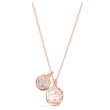 Load image into Gallery viewer, Swarovski Tahlia Double Pendant, Pink, Rose-gold tone plated