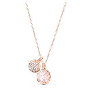 Swarovski Tahlia Double Pendant, Pink, Rose-gold tone plated