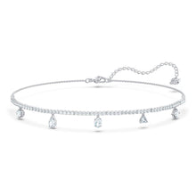 Load image into Gallery viewer, Swarovski Tennis Deluxe Mixed Choker, White, Rhodium plated