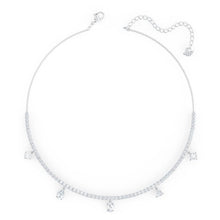 Load image into Gallery viewer, Swarovski Tennis Deluxe Mixed Choker, White, Rhodium plated