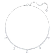 Load image into Gallery viewer, Swarovski Tennis Deluxe Mixed Choker, White, Rhodium plated