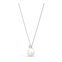 Load image into Gallery viewer, Swarovski Treasure Pearl Necklace, White, Rhodium plated