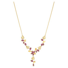 Load image into Gallery viewer, Swarovski Tropical Flower Y Necklace, Pink, Gold-tone plated