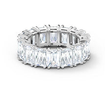 Load image into Gallery viewer, Swarovski Vittore Wide Ring White, Rhodium plated