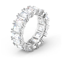 Load image into Gallery viewer, Swarovski Vittore Wide Ring White, Rhodium plated