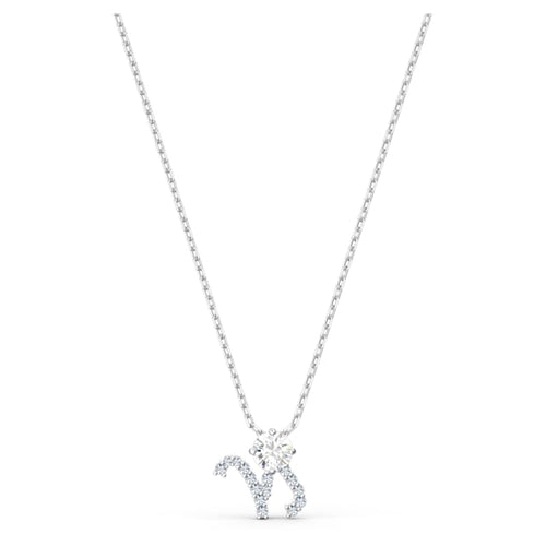 Swarovski Zodiac II Pendant, Capricorn, White, Mixed metal finish